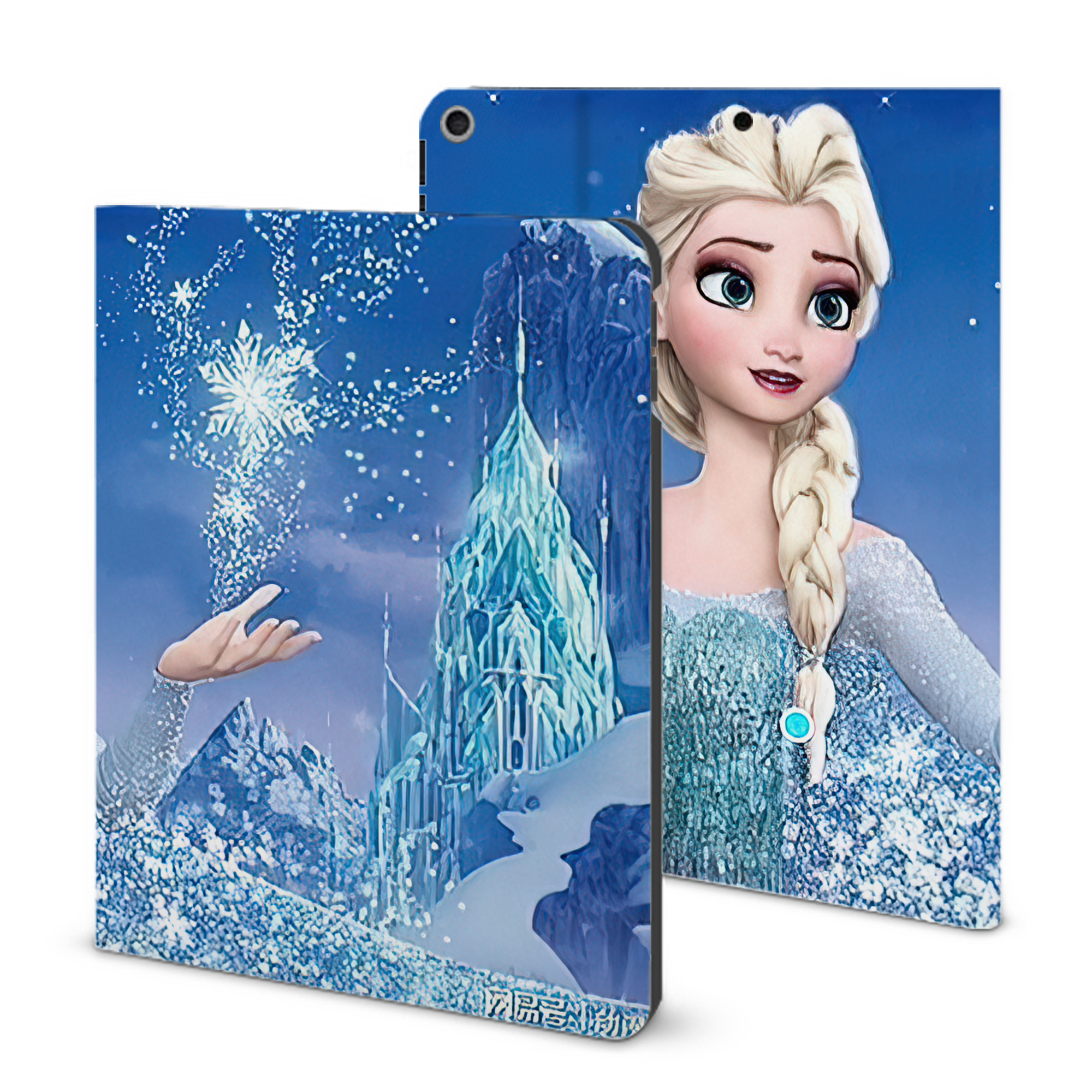 （画像用） アナと雪の女王 アンナ エルサ Frozen Anna Elsa IPad ケース ブック型 PUレザー TPU 耐衝撃 軽量 薄型 ペン収納なし 全面保護 IPad 各モデル対応